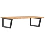 Estante de lavabo de pared de acero y madera maciza de roble de , Tocadores de baño - Ref: Foro24-3302483, Precio: 135,05 €