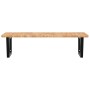 Estante de lavabo de pared de acero y madera maciza de roble de , Tocadores de baño - Ref: Foro24-3302483, Precio: 135,05 €