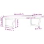 Estante de lavabo de pared de acero y madera maciza de roble de , Tocadores de baño - Ref: Foro24-3302483, Precio: 135,05 €