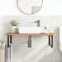 Estante de lavabo de pared de acero y madera maciza de haya by , bathroom vanities - Ref: Foro24-3302525, Price: 134,81 €, Di...