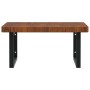 Estante de lavabo de pared de acero y madera maciza de roble de , Tocadores de baño - Ref: Foro24-3302497, Precio: 128,64 €, ...