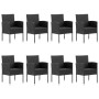 9-Piece Black Garden Dining Set by vidaXL, Garden sets - Ref: Foro24-3067931, Price: 728,75 €, Discount: %