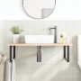 Estante de lavabo de pared de acero y madera maciza de roble by , bathroom vanities - Ref: Foro24-3302637, Price: 116,68 €, D...