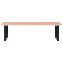 Estante de lavabo de pared de acero y madera maciza de roble von , Badezimmerwaschtische - Ref: Foro24-3302649, Preis: 101,47...