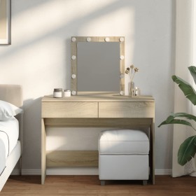 Tocador con LED color roble Sonoma 100x40x130 cm von , Schlafzimmerkommoden - Ref: Foro24-848194, Preis: 124,30 €, Rabatt: %