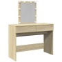 Tocador con LED color roble Sonoma 100x40x130 cm by , Bedroom Dressers - Ref: Foro24-848194, Price: 124,56 €, Discount: %