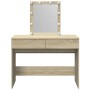 Tocador con LED color roble Sonoma 100x40x130 cm by , Bedroom Dressers - Ref: Foro24-848194, Price: 124,56 €, Discount: %