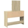 Tocador con LED color roble Sonoma 100x40x130 cm by , Bedroom Dressers - Ref: Foro24-848194, Price: 124,56 €, Discount: %