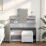 Tocador con luces LED color gris Sonoma 100x40x130 cm by , Bedroom Dressers - Ref: Foro24-848204, Price: 144,92 €, Discount: %