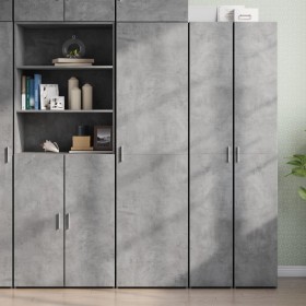 Aparador de madera de ingeniería gris hormigón 50x42,5x185 cm von , Sideboards - Ref: Foro24-3281416, Preis: 159,38 €, Rabatt: %