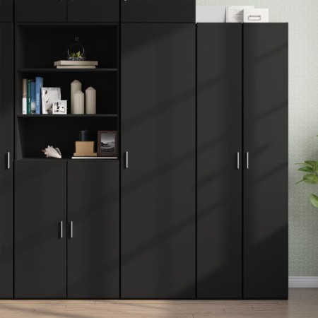 Aparador de madera de ingeniería negro 50x42,5x185 cm by , Sideboards - Ref: Foro24-3281414, Price: 180,47 €, Discount: %