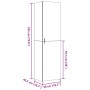 Aparador de madera de ingeniería negro 50x42,5x185 cm by , Sideboards - Ref: Foro24-3281414, Price: 180,47 €, Discount: %