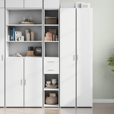 Aparador de madera de ingeniería blanco 30x42,5x185 cm by , Sideboards - Ref: Foro24-846236, Price: 117,33 €, Discount: %