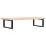 Estante de lavabo de pared de acero y madera maciza de roble de , Tocadores de baño - Ref: Foro24-3302385, Precio: 98,75 €, D...