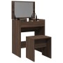 Tocador con taburete marrón roble 60x40x113,5 cm von , Schlafzimmerkommoden - Ref: Foro24-848219, Preis: 111,07 €, Rabatt: %