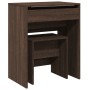Tocador con taburete marrón roble 60x40x113,5 cm von , Schlafzimmerkommoden - Ref: Foro24-848219, Preis: 111,07 €, Rabatt: %