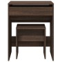 Tocador con taburete marrón roble 60x40x113,5 cm von , Schlafzimmerkommoden - Ref: Foro24-848219, Preis: 111,07 €, Rabatt: %
