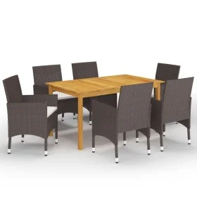 Braunes 7-teiliges Garten-Essset von vidaXL, Gartensets - Ref: Foro24-3067768, Preis: 539,26 €, Rabatt: %