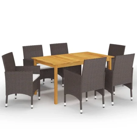 Braunes 7-teiliges Garten-Essset von vidaXL, Gartensets - Ref: Foro24-3067768, Preis: 538,23 €, Rabatt: %