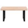 Estante de lavabo de pared de acero y madera maciza de roble by , bathroom vanities - Ref: Foro24-3302469, Price: 120,07 €, D...