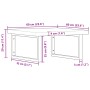 Estante de lavabo de pared de acero y madera maciza de roble by , bathroom vanities - Ref: Foro24-3302469, Price: 120,07 €, D...