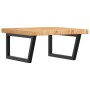 Estante de lavabo de pared de acero y madera maciza de roble by , bathroom vanities - Ref: Foro24-3302495, Price: 141,05 €, D...