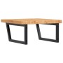 Estante de lavabo de pared de acero y madera maciza de roble by , bathroom vanities - Ref: Foro24-3302495, Price: 141,05 €, D...