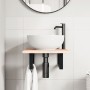 Estante de lavabo de pared de acero y madera maciza de roble von , Badezimmerwaschtische - Ref: Foro24-3302533, Preis: 58,59 ...