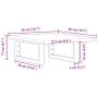 Estante de lavabo de pared de acero y madera maciza de roble von , Badezimmerwaschtische - Ref: Foro24-3302533, Preis: 58,59 ...