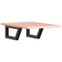 Estante de lavabo de pared de acero y madera maciza de roble de , Tocadores de baño - Ref: Foro24-3302559, Precio: 67,84 €, D...