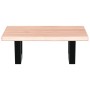 Estante de lavabo de pared de acero y madera maciza de roble de , Tocadores de baño - Ref: Foro24-3302559, Precio: 67,84 €, D...