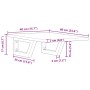 Estante de lavabo de pared de acero y madera maciza de roble de , Tocadores de baño - Ref: Foro24-3302559, Precio: 67,84 €, D...