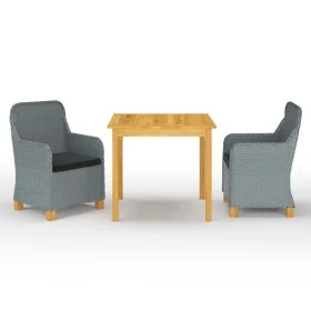 Light gray 3-piece garden dining set by vidaXL, Garden sets - Ref: Foro24-3067755, Price: 378,50 €, Discount: %