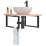 Soportes estante de lavabo 2 uds rectangular acero negro von , Stützen und Querstangen - Ref: Foro24-4007274, Preis: 45,38 €,...