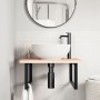 Soportes estante de lavabo 2 uds rectangular acero negro von , Stützen und Querstangen - Ref: Foro24-4007274, Preis: 45,38 €,...