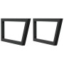 Soportes estante de lavabo 2 unidades trapecio acero negro by , Supports and crossbars - Ref: Foro24-4007288, Price: 41,21 €,...