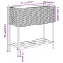 Jardinera con estante ratán sintético marrón by , Pots and planters - Ref: Foro24-366388, Price: 65,59 €, Discount: %