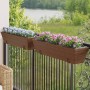 Jardineras con ganchos 2 unidades ratán sintético marrón by , Pots and planters - Ref: Foro24-366405, Price: 78,80 €, Discoun...