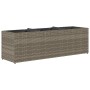 Jardinera con 3 maceteros ratán sintético gris 105x30x32 cm de , Maceteros y jardineras - Ref: Foro24-366418, Precio: 80,49 €