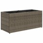 Jardinera de jardín con 2 maceteros ratán PE gris 72x30x32 cm von , Töpfe und Pflanzgefäße - Ref: Foro24-366424, Preis: 47,36...