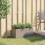Jardinera de jardín con 2 maceteros ratán PE gris 72x30x32 cm von , Töpfe und Pflanzgefäße - Ref: Foro24-366424, Preis: 47,36...