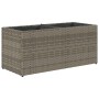 Jardinera de jardín con 2 maceteros ratán PE gris 72x30x32 cm von , Töpfe und Pflanzgefäße - Ref: Foro24-366424, Preis: 47,36...