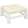 Cojín para sofá de palets tela crema 80x80x12 cm by , Cushions for chairs and sofas - Ref: Foro24-360493, Price: 39,88 €, Dis...