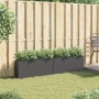 Jardineras con 2 maceteros 2 uds ratán PE negro 90x20x40 cm by , Pots and planters - Ref: Foro24-3210513, Price: 166,60 €, Di...