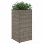 Jardineras 2 unidades ratán sintético gris 30x30x60 cm by , Pots and planters - Ref: Foro24-3210518, Price: 108,25 €, Discoun...