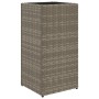 Jardineras 2 unidades ratán sintético gris 30x30x60 cm by , Pots and planters - Ref: Foro24-3210518, Price: 108,25 €, Discoun...