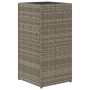 Jardineras 2 unidades ratán sintético gris 30x30x60 cm by , Pots and planters - Ref: Foro24-3210518, Price: 108,25 €, Discoun...
