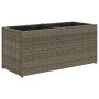 Jardineras con 2 maceteros 2 uds ratán PE gris 72x30x32 cm von , Töpfe und Pflanzgefäße - Ref: Foro24-3210530, Preis: 87,25 €...