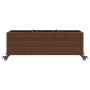 Jardineras con ruedas 2 uds ratán sintético marrón 107x32x38 cm by , Pots and planters - Ref: Foro24-3210526, Price: 140,03 €...