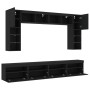 Mueble de pared de TV con luces LED 8 piezas negro von , TV-Möbel - Ref: Foro24-3216765, Preis: 345,67 €, Rabatt: %